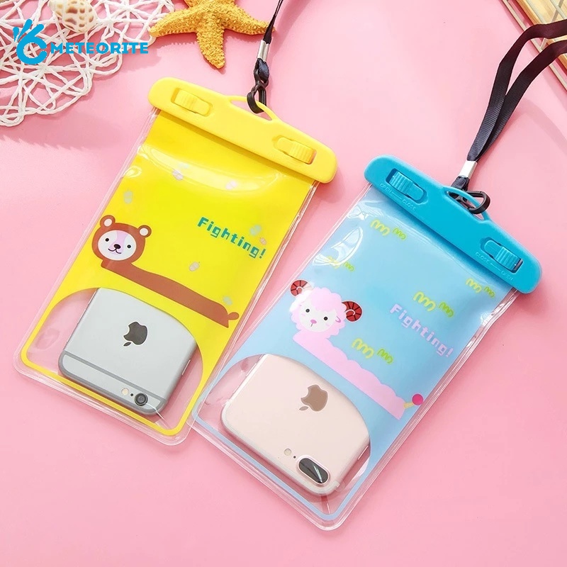 Túi Đựng Điện Thoại Chống Thấm Nước Kèm Dây Đeo Cổ In Họa Tiết Hoạt Hình Dễ Thương Tiện Dụng Mang Theo Du Lịch