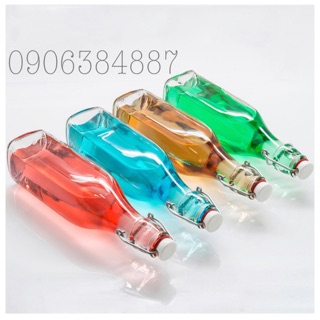 Chai Thuỷ Tinh Gọng Sắt Vuông - Tròn 250ml