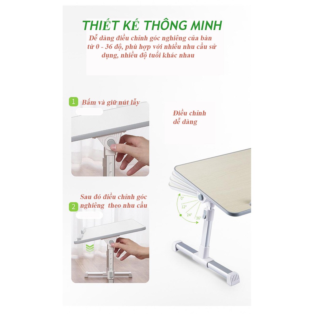 Bàn làm việc ,bàn học, bàn laptop điều chỉnh độ cao A6 - 2020 (ko tản nhiệt)