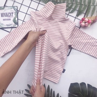 Thanh lý Áo cotton thun cổ lọ cho bé