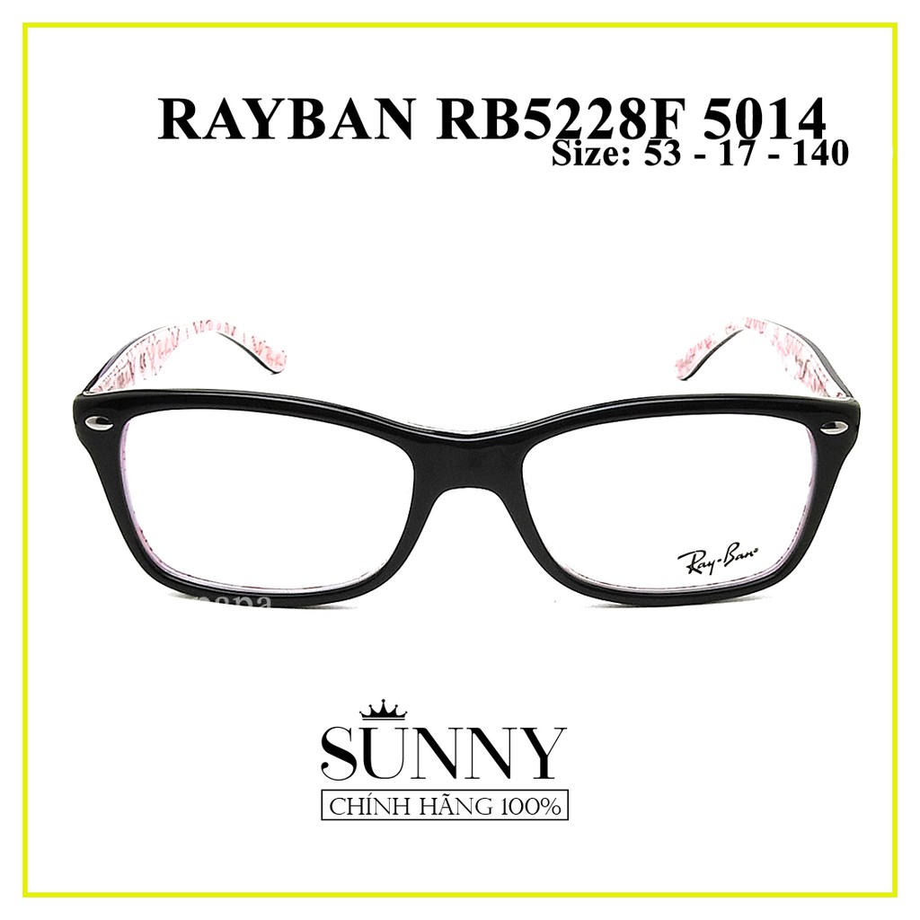 Gọng kính chính hãng Rayban RB5228F-5014 kèm tem thẻ bảo hành chính hãng, bảo hành toàn quốc, thiết kế dễ đeo bảo vệ mắt
