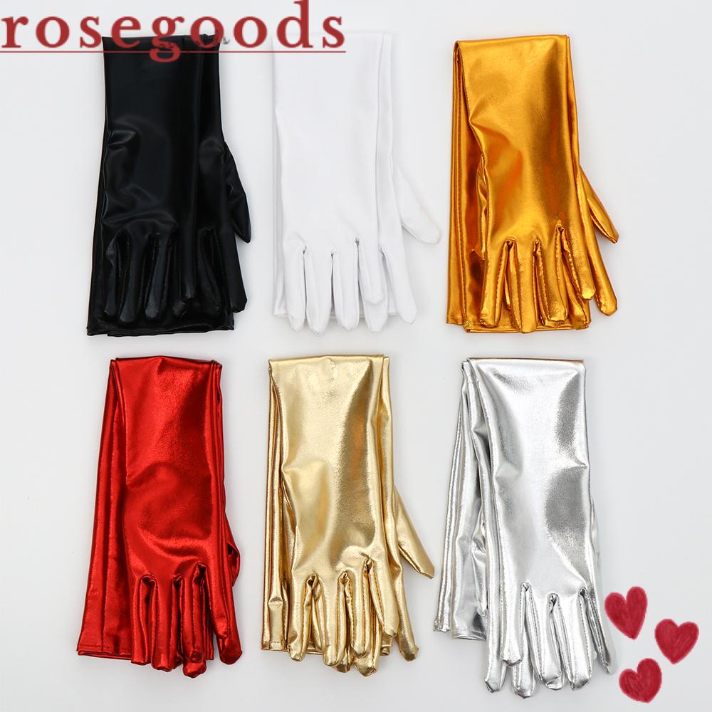 Găng Tay Da Hóa Trang Biểu Diễn Nhảy Jazz Disco Màu Sáng