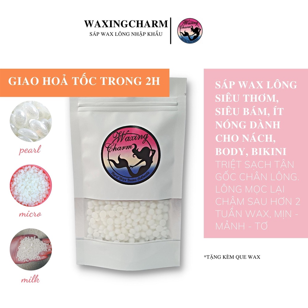 Combo Wax Sáp Wax Lông Nóng Waxingcharm Và Chén Nấu Sáp Silicon Dành Cho Nách, Body, Bikini