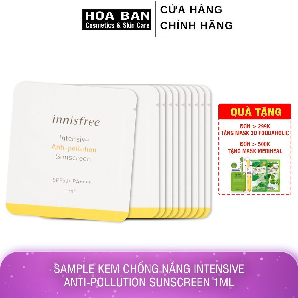 [Innisfree] Sample Kem Chống Nắng Intensive Anti-pollution Sunscreen 1ml