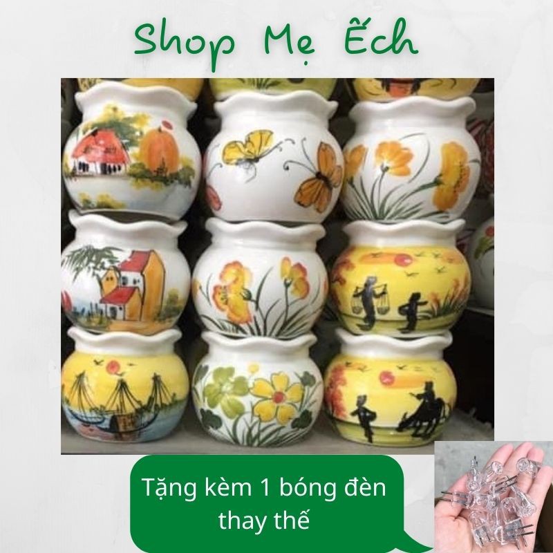 Đèn Đốt Tinh Dầu 💚FREESHIP💚 (Mẫu Ngẫu Nhiên) Đèn Xông Tinh Dầu Bát Tràng - Khuếch Tán Tinh Dầu Bằng Điện (Combo 5 Đèn)