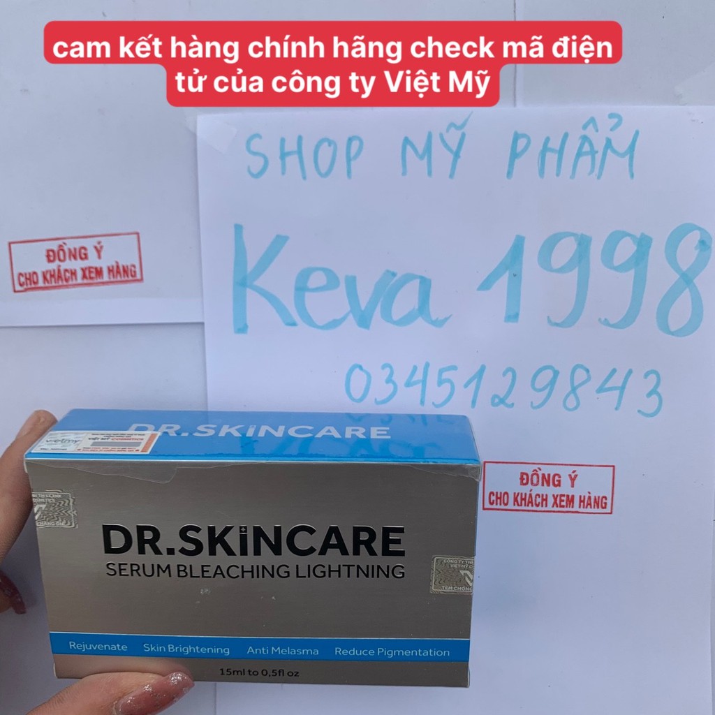 CAM KẾT CHÍNH HÃNG - SERUM XÓA NÁM , TÀN NHANG , TRẮNG DA DR SKINCARE