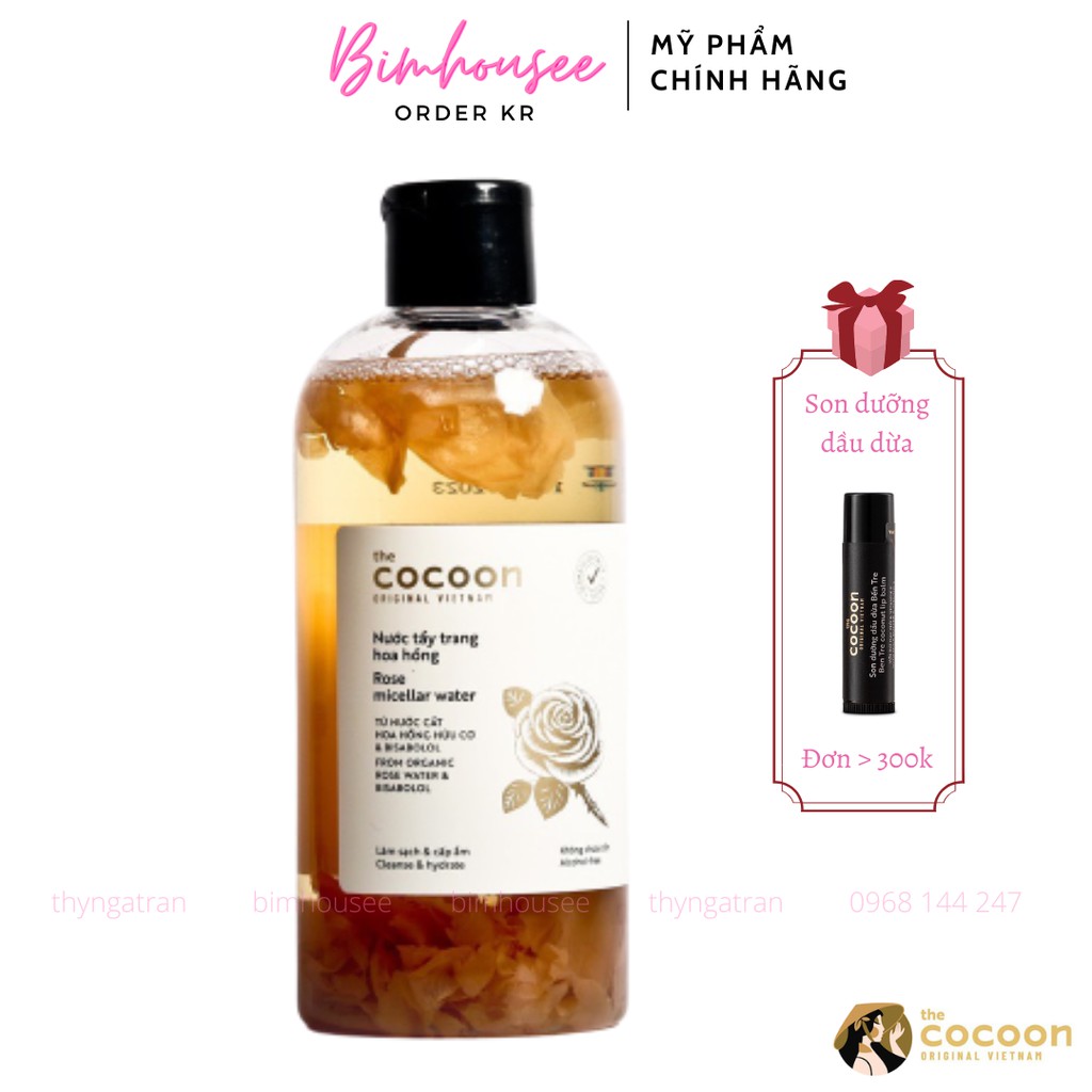 Nước tẩy trang hoa hồng Cocoon 500ml