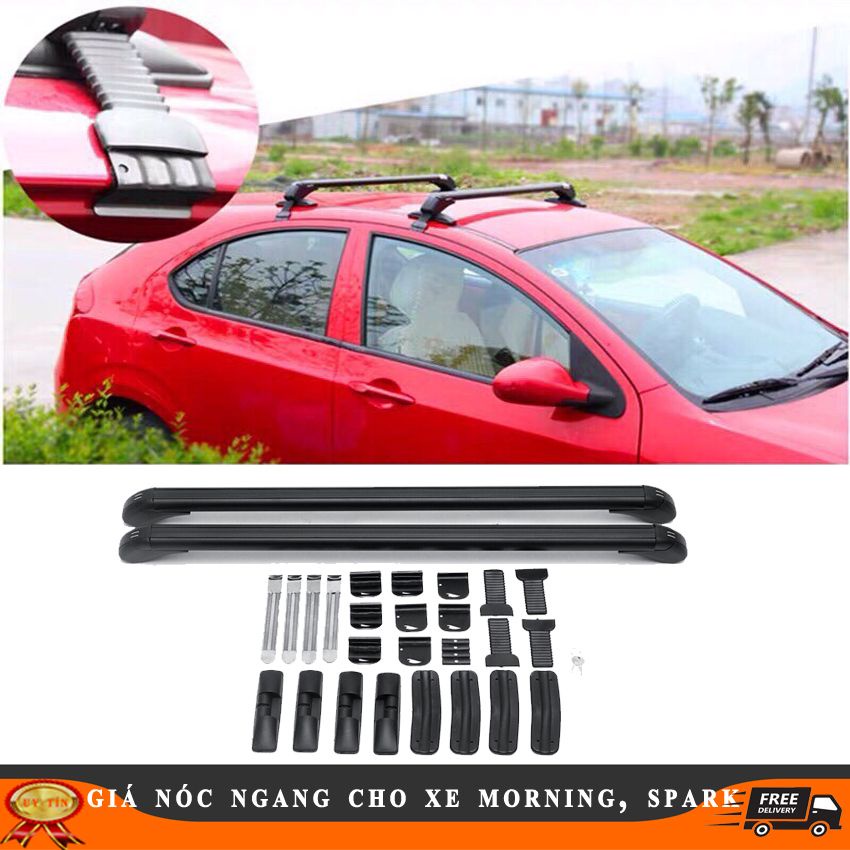 Giá Nóc Ô Tô Ngang Cho Xe Kia Morning Không Có Giá Nóc Dọc Nguyên Bản