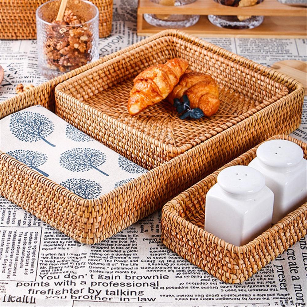 Giỏ Đan Mây Thủ Công Đựng Đồ Ăn Sáng / Trưng Bày Tại Nhà