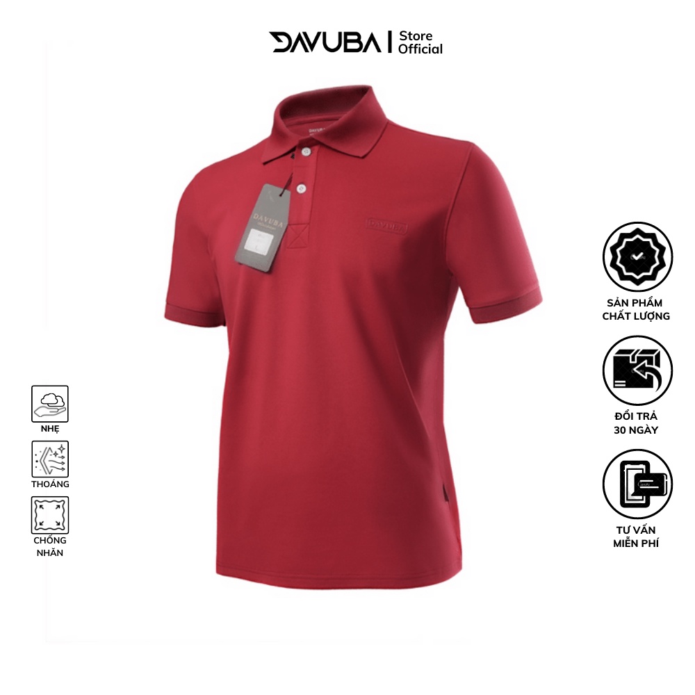 Áo thun nam tay ngắn có cổ polo cao cấp DAVUBA PL002