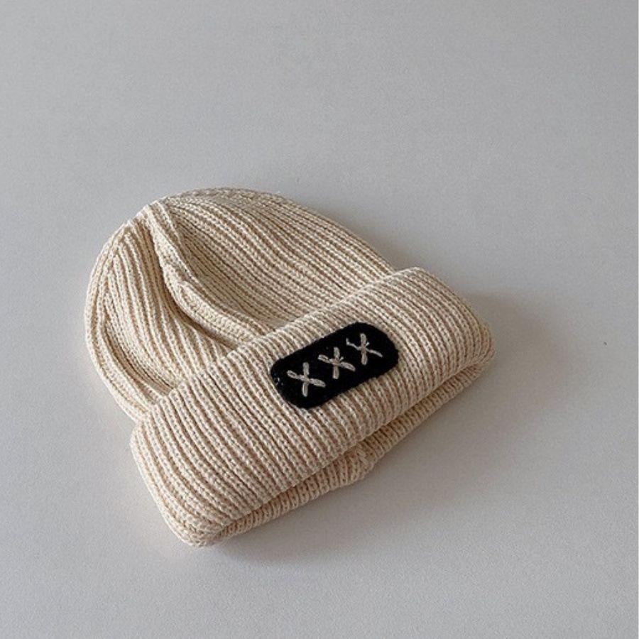 Mũ len beanie mác x - M075, phụ kiện thời trang thu đông 2022