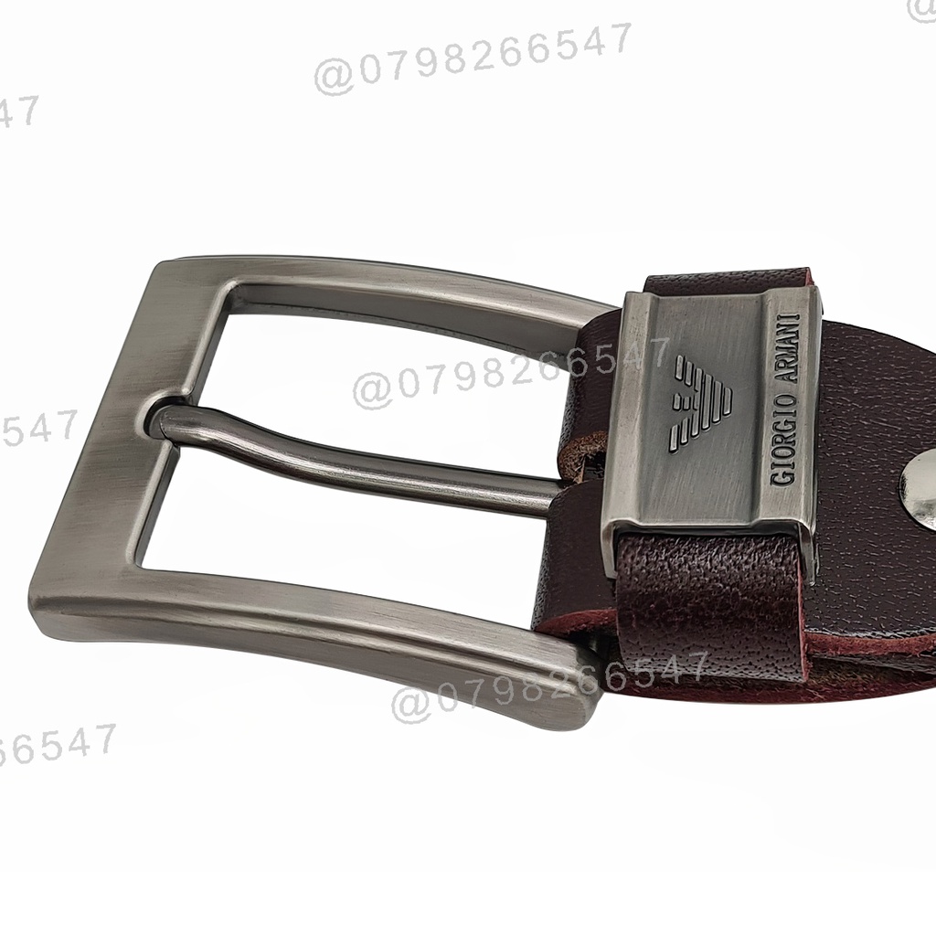 Thắt lưng nam da bò cao cấp DHM-276 | Khoá kim mặt vuông đen nhám mạnh mẽ | Bảo hành 12 tháng