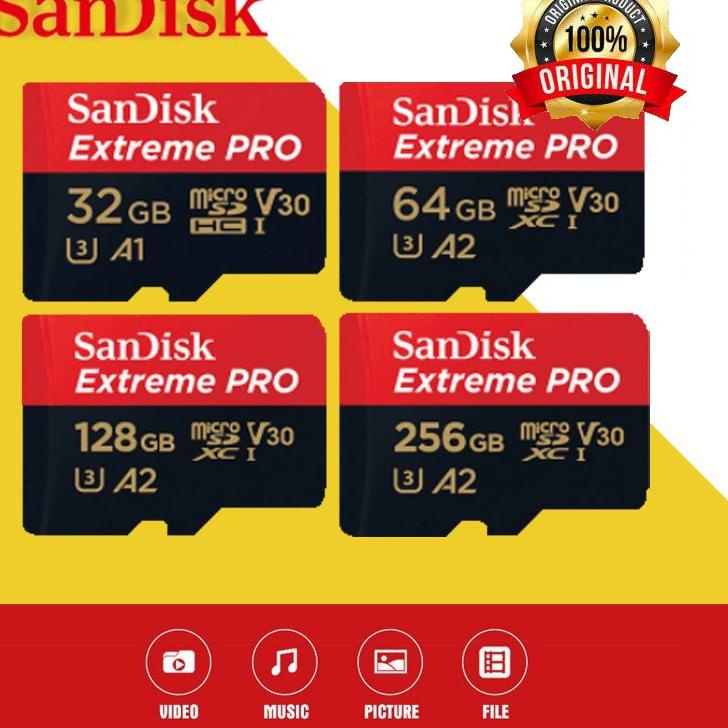 Thẻ Nhớ Sandisk Extreme Pro 64gb 128gb 256gb A2 Class 10 Card Uhs-I U3 Tốc Độ Cao Max 10 | BigBuy360 - bigbuy360.vn