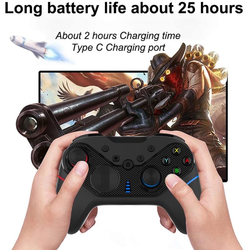 Tay cầm chơi game Nintendo Switch pro controller S818 - Full tính năng WAKE UP, NFC, TURBO, RUMBLE