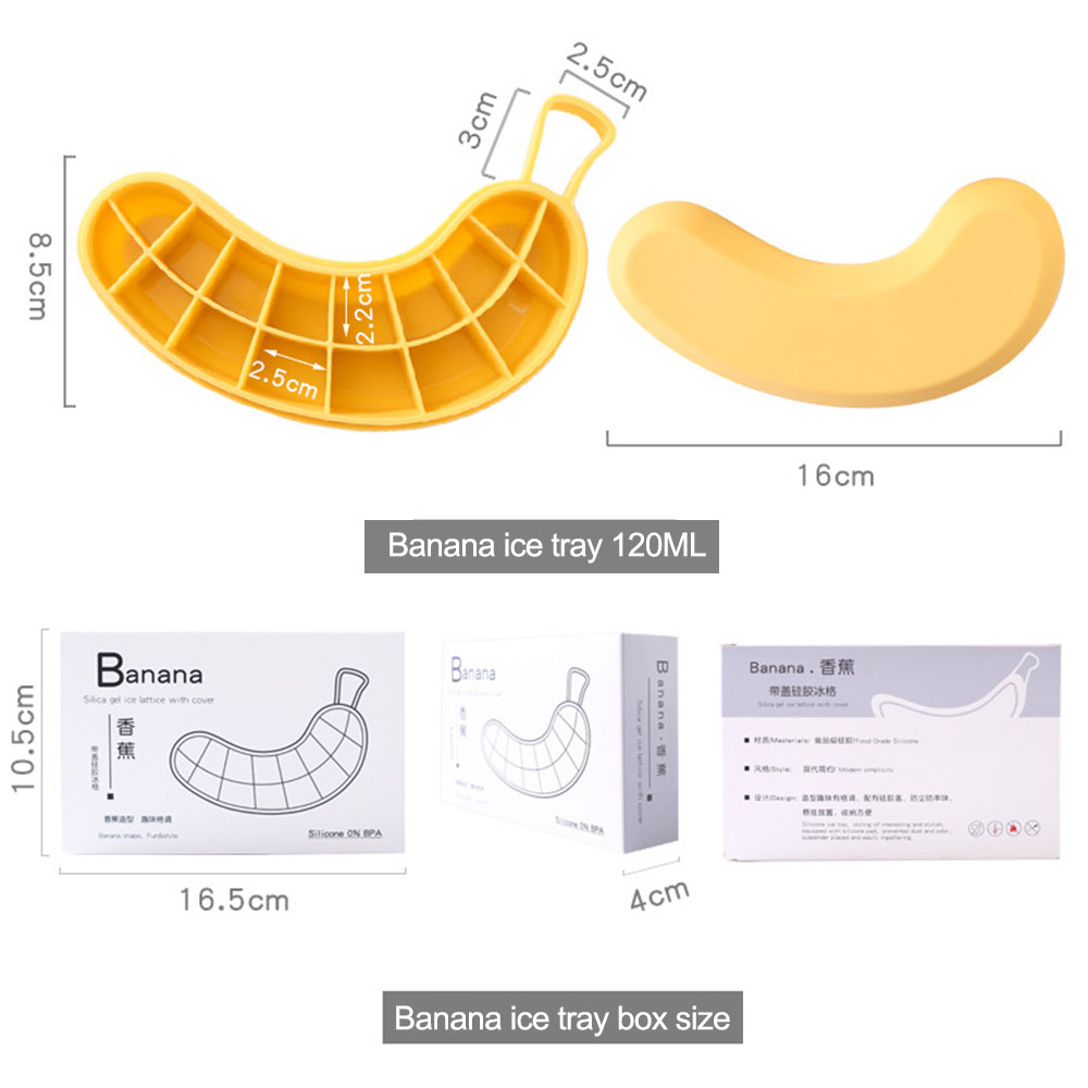 Khuôn silicon làm kem que hình quả chuối màu kẹo ngọt sáng tạo tiện lợi cho gia đình