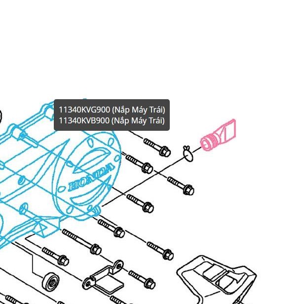 ỐNG XẢ CẶN LỐC NỒI ZIN CHÍNH HÃNG HONDA