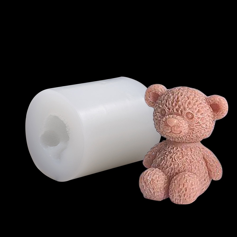 Khuôn Silicon Làm Xà Phòng/Bánh Hình Gấu Hoạt Hình Dễ Thương