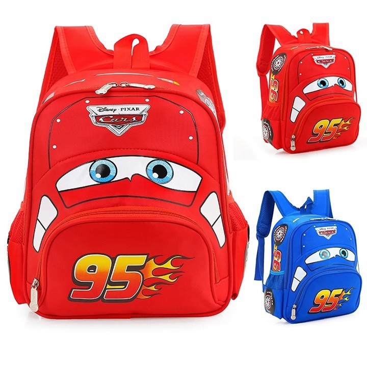 Balo trẻ em in hình oto 3D cho bé mẫu giáo - BALO-519