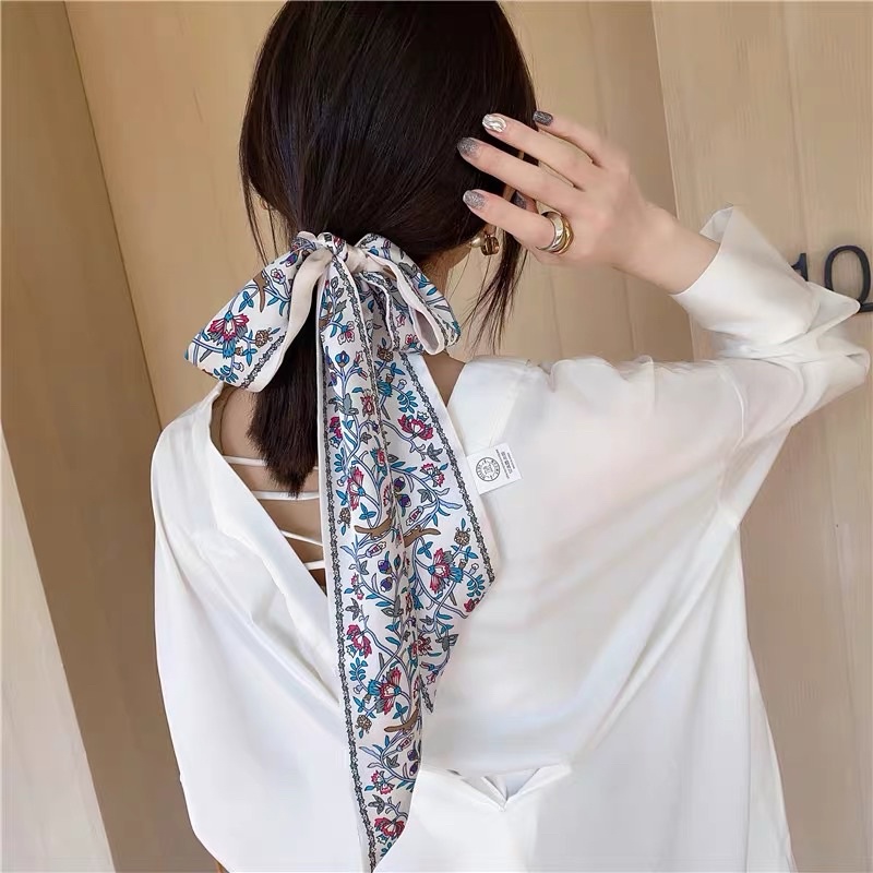 Khăn choàng cổ thắt nơ cổ áo sơ mi size 8x140cm