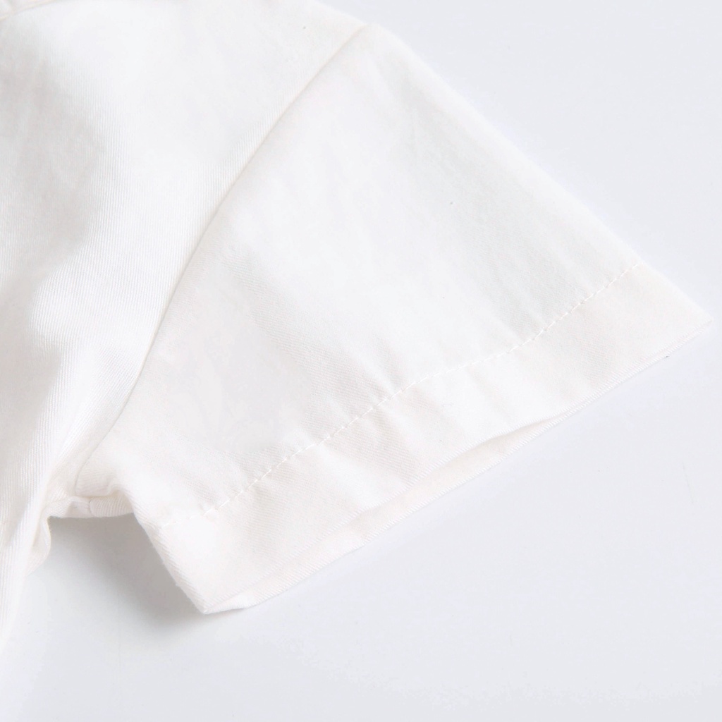 Áo liền quần Sanlutoz vải cotton tay ngắn phối sọc caro dễ thương cho bé gái