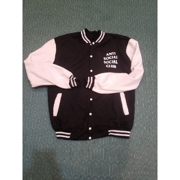 áo khoác nỉ bônh mỏng / áo khoác bomber nam nữ pass lại giá rẻ / áo phối màu đen trắng bo ống tay ,