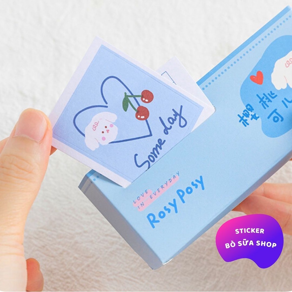 Sổ tay bìa da A6 tặng kèm 8 tấm sticker sổ nhật kí bìa caro màu pastel chuẩn Hàn đáng yêu