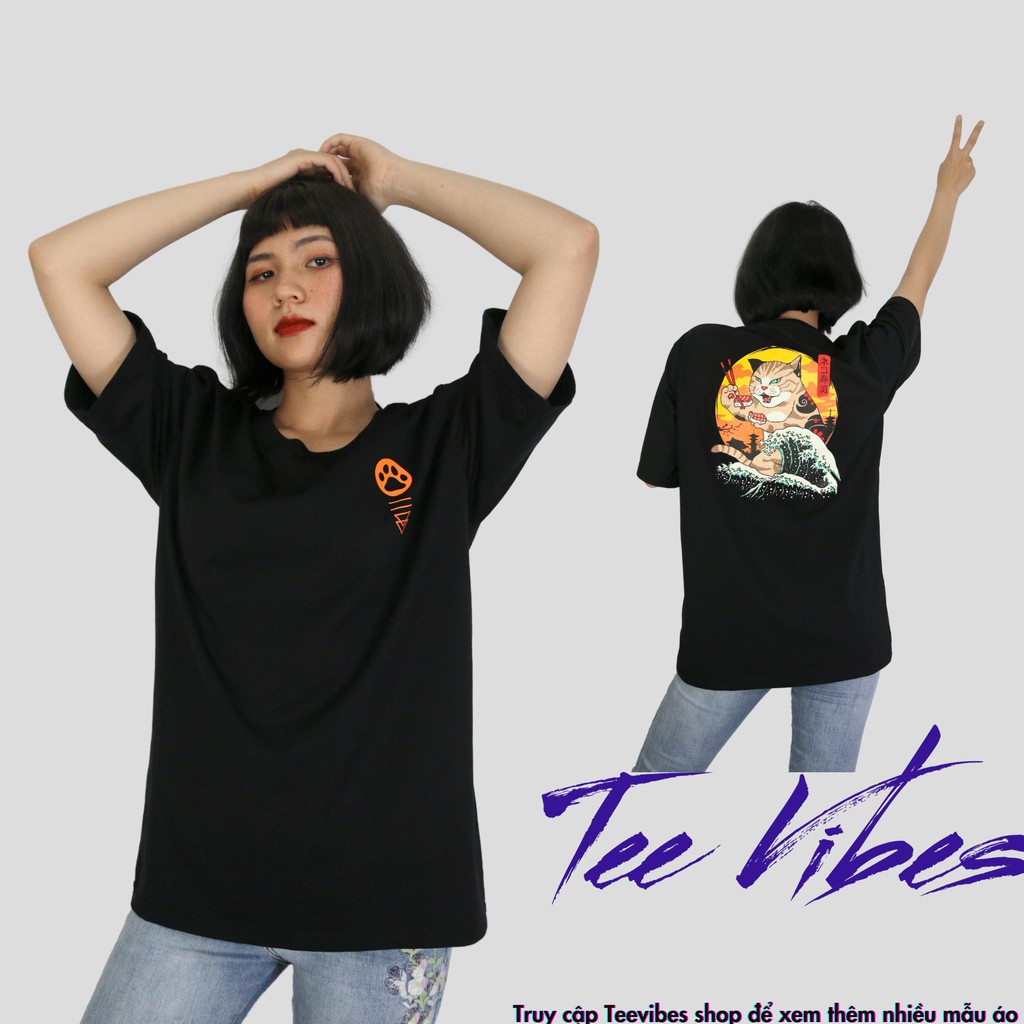 Áo thun tay lỡ TEEVIBES dáng Unisex phong cách nhật bản TV002 | BigBuy360 - bigbuy360.vn