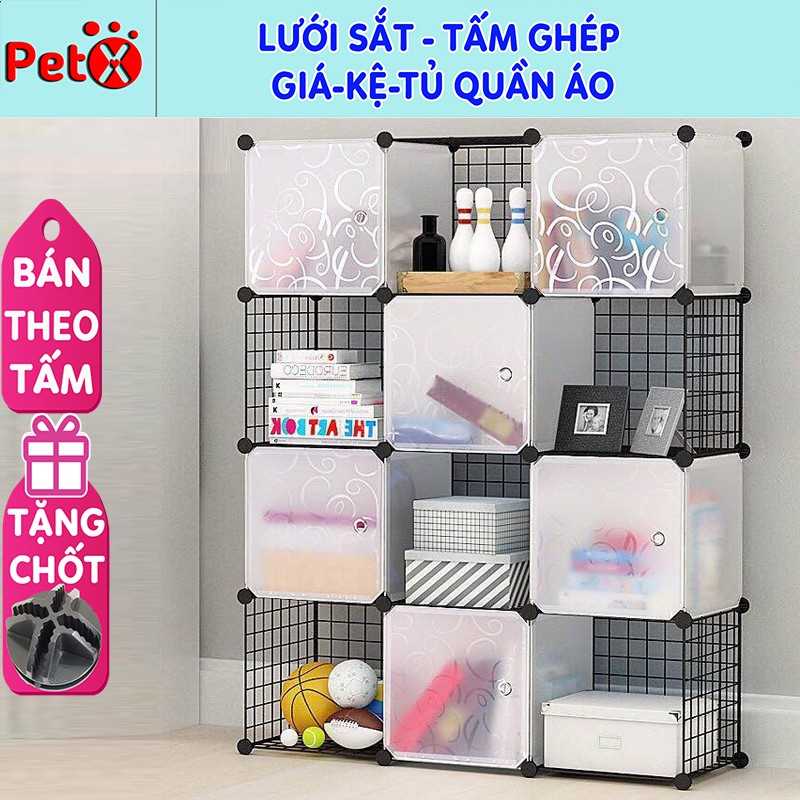 Tấm Ghép Đa Năng (nhiều màu) 35x35cm Dùng Cho Tủ Ghép, Làm Quây Chuồng Thú Cưng, Chó, Mèo (TẶNG 2 CHỐT/TẤM)