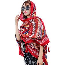 Khăn Choàng Boho Thổ Cẩm Đi Biển và giữ ấm vào mùa đông(HÀNG LOẠI 1)