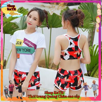 Bộ đồ bơi nữ 3 mảnh kiểu Hàn Quốc trẻ trung