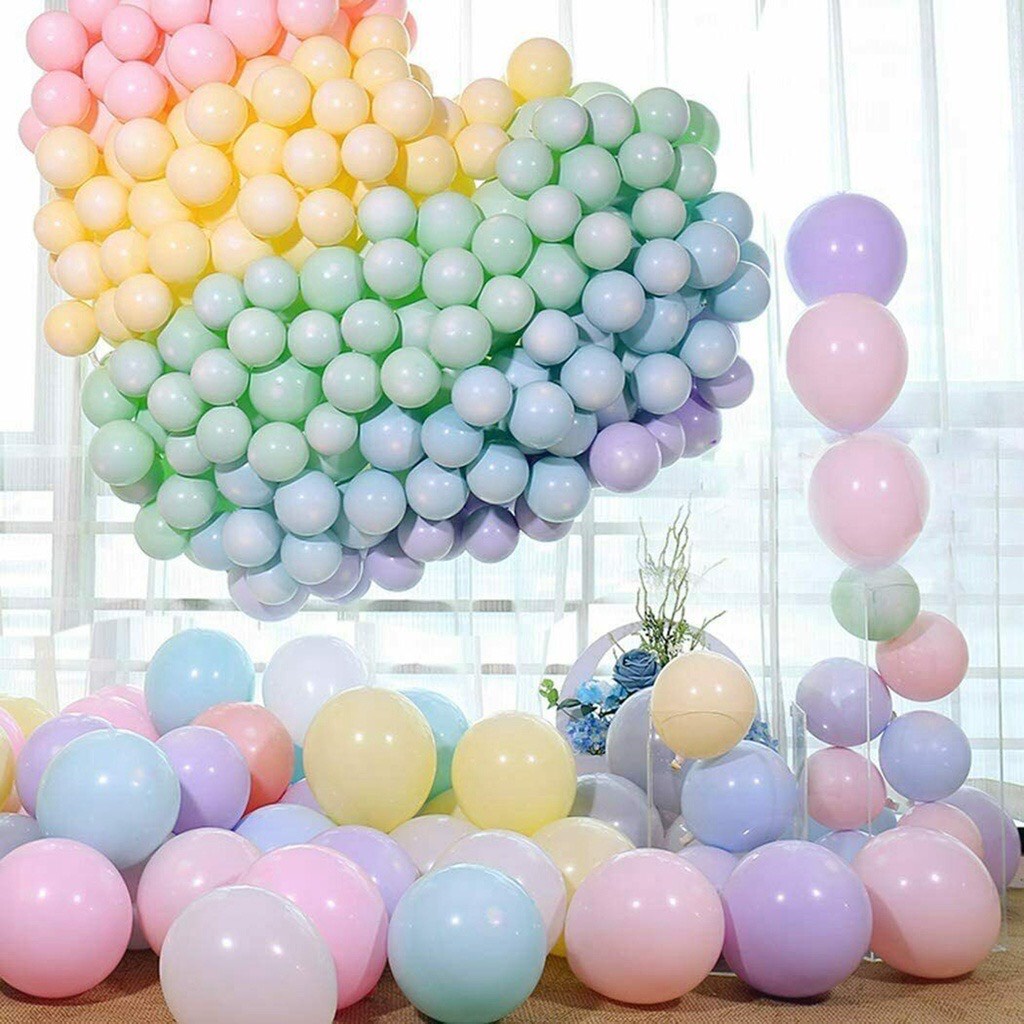 MỘT Bong Bóng Màu Bánh Macaron - Bóng Pastel Trang Trí Sinh Nhật Tiệc Tùng - Size 10 inch (khoảng 25cm)