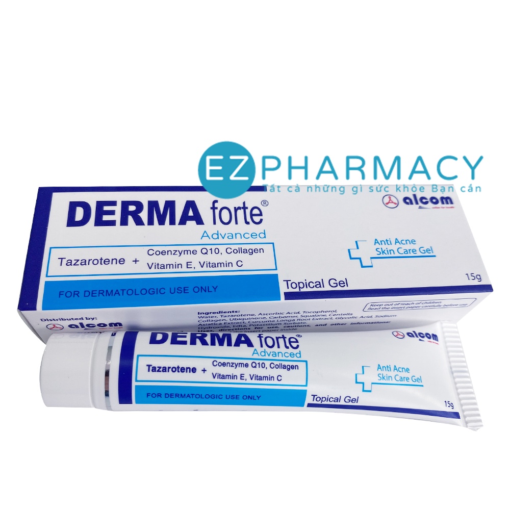 Derma Forte - Kem Giảm Mụn Ngừa Thâm Trứng Cá Dưỡng Sáng Da, Mụn Ẩn, Mụn Đầu Đen - 15g (Bản Advanced)