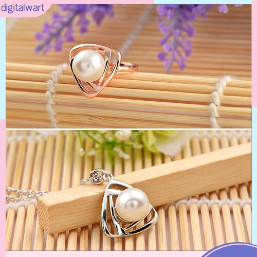 Bộ Trang Sức Mặt Ngọc Trai Nhân Tạo Thời Trang Dành Cho Nữ