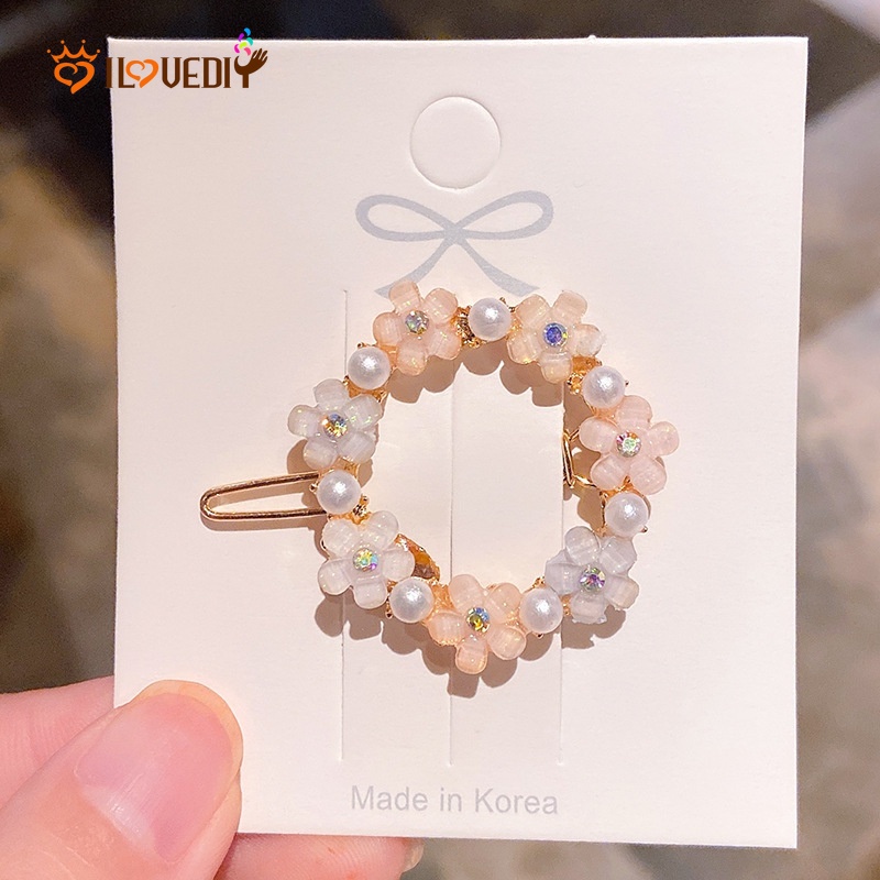 (MớI) Kẹp TóC HìNh Hoa ĐíNh Đá Xinh XắN