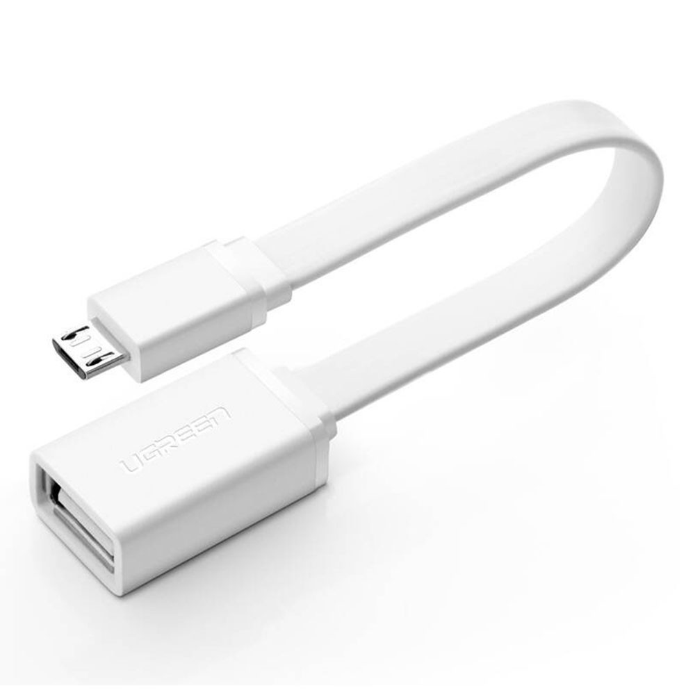 Cáp OTG loại dẹt Ugreen 10cm 10395 (Trắng)
