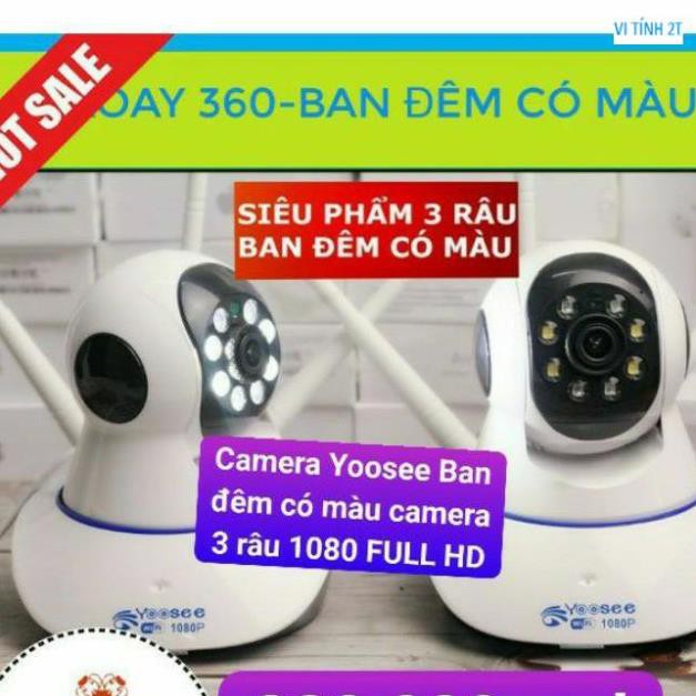 Camera Yoosee Ban đêm có màu camera 3 râu 1080 FULL HD