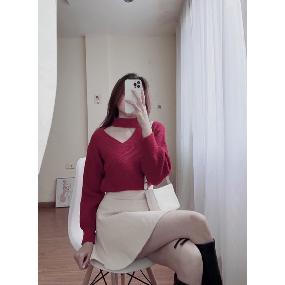 SELLI SHIRT - áo len khoét cổ tinh tế | BigBuy360 - bigbuy360.vn
