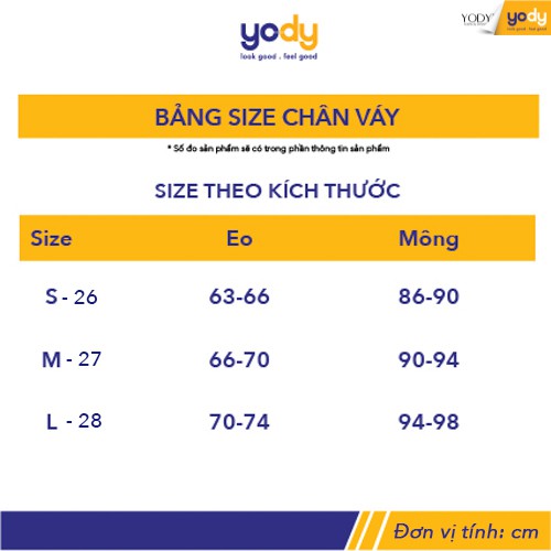 [Mã WABRYD1111 giảm 10% đơn 250K] Chân váy YODY ôm kaki ngang đùi trẻ trung cá tính mềm mại co dãn CJN4062 | BigBuy360 - bigbuy360.vn