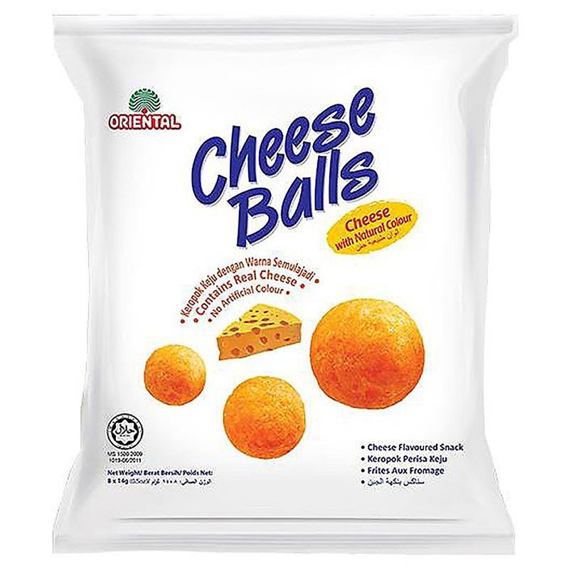 Snack Cheese Balls Oriental Malaysia 112g (8 gói x 14g)