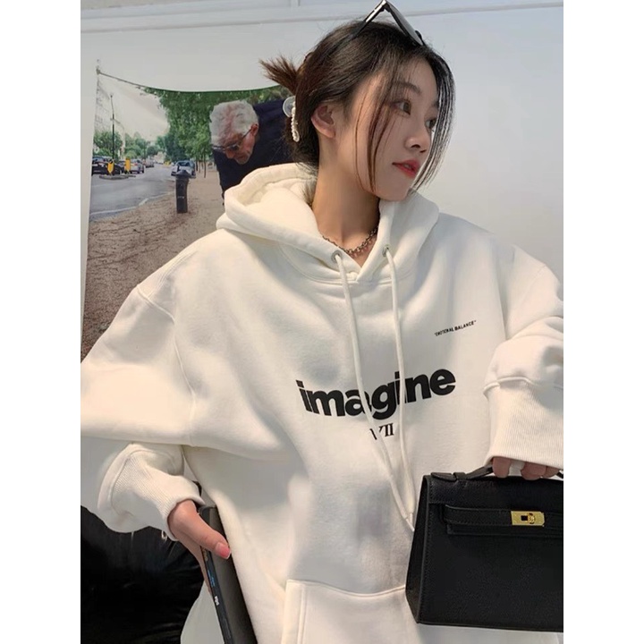 Aos hoodie imagine nam nữ form rộng, áo nỉ nam nữ có mũ chất liệu nỉ lót bông