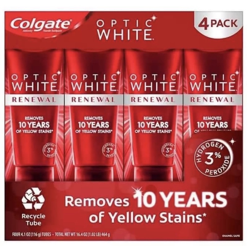 [BILL MỸ] KEM ĐÁNH RĂNG COLGATE OPTIC WHITE RENEWAL CỦA MỸ 116G