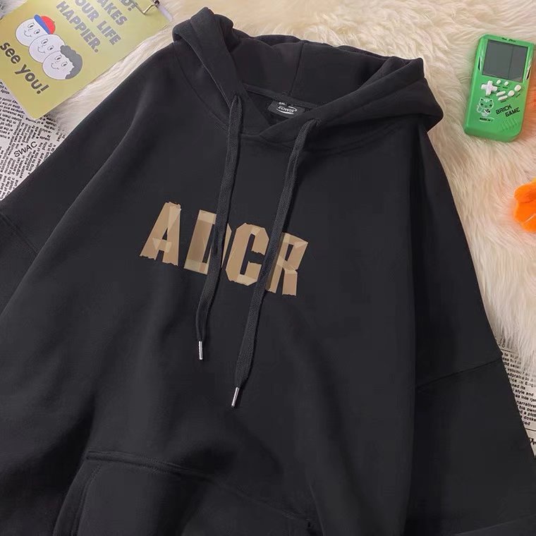 Áo hoodie Dáng Rộng In Chữ Phong Cách Hip Hop Đường Phố Nhật Bản Cá Tính Cho Nam Cỡ M-5XL