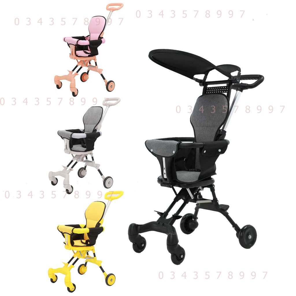 Xe đẩy cho bé, Xe đẩy gấp gọn em bé đi du lịch siêu gọn nhẹ