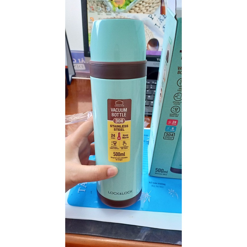 Bình Giữ Nhiệt Lock&Lock City Vacuum (Olympic Athens) 500ml - Màu Xanh Ngọc