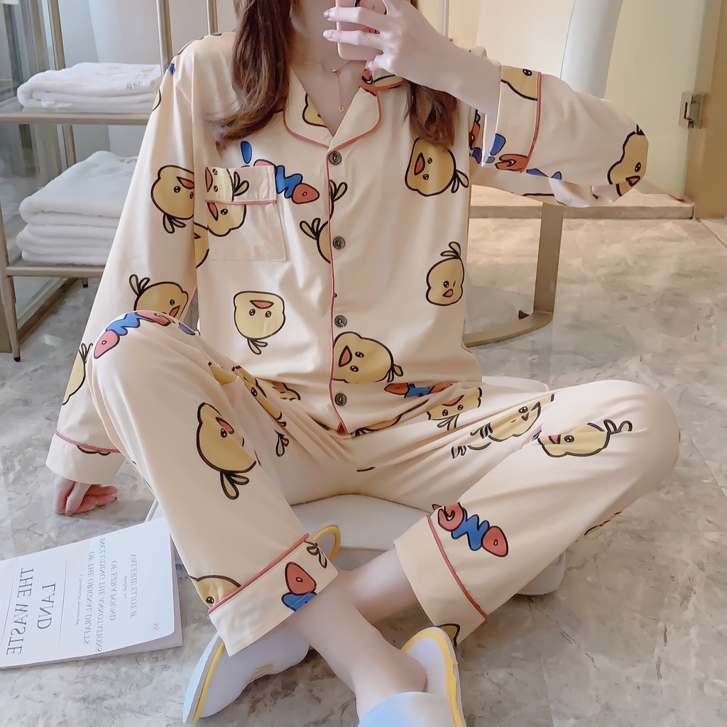 Pijama- Bộ Ngủ Nữ cotton dài tay quần dài DDCP01