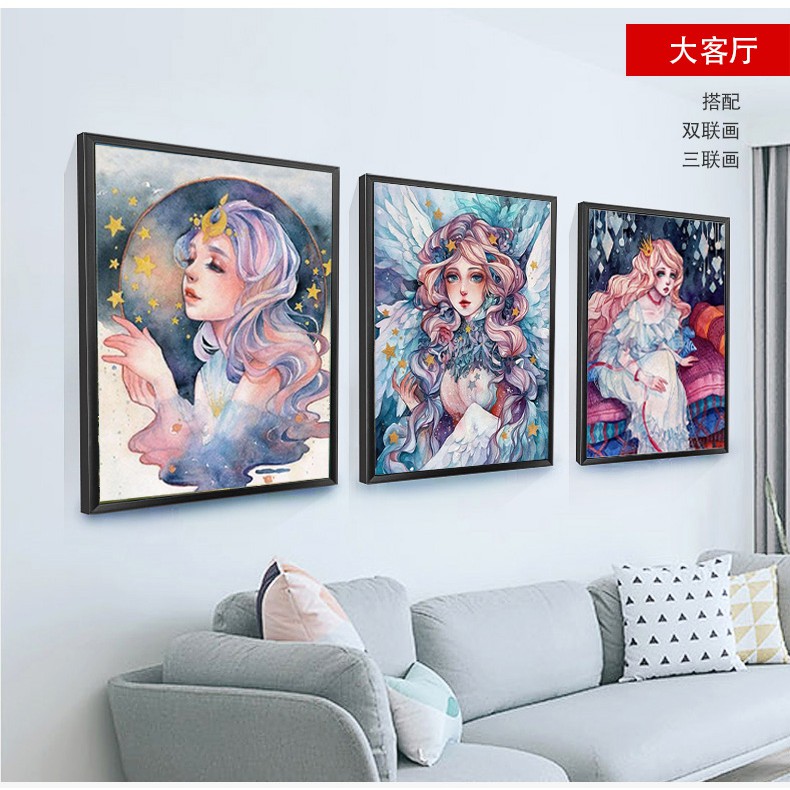 [Sẵn]Tranh Tô Màu Theo Số Anime Nàng Thơ - Tranh Sơn Dầu Số Hóa Cô Gái Thiên Thần | BigBuy360 - bigbuy360.vn