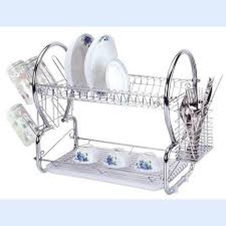 Kệ Inox Úp Chén Đĩa 2 Tầng Đa Năng