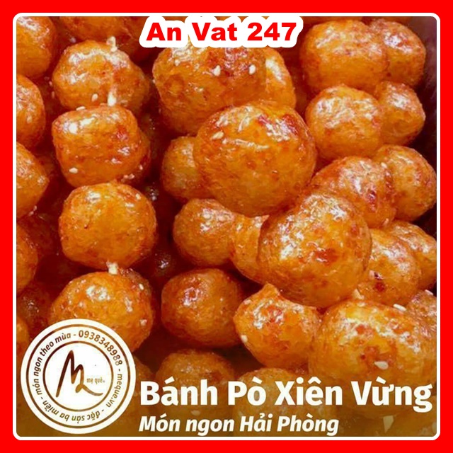 Bánh Bò xiên Vừng, Bánh Bò Quẩy Bò Vừng Miếng Loại Hộp Đặc Biệt Đồ Ăn Vặt