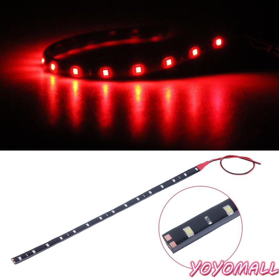 YOYO Waterproof 30cm 15 LED Car Lighting Flexible Decorative Light Strip Bar