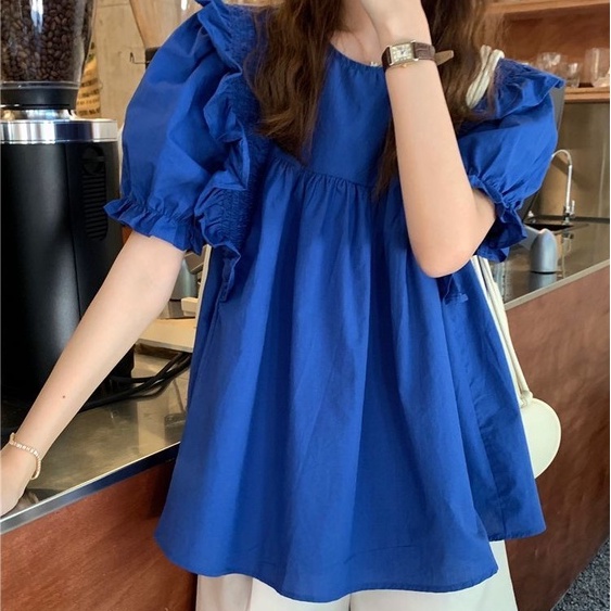 Happy-store ❤️ Đầm babydoll dáng rộng thời trang phong cách Hàn Quốc cho nữ